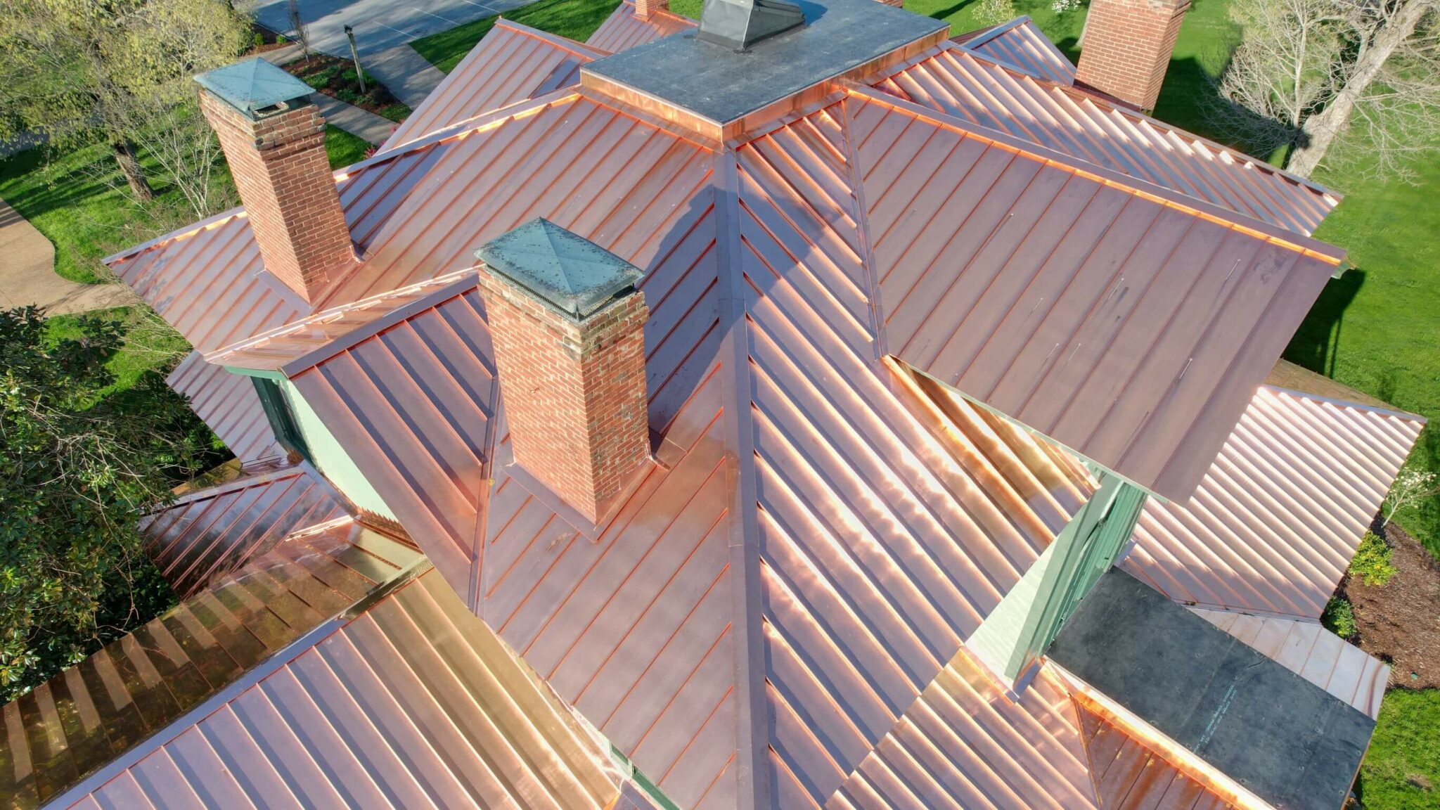 copper standing seam roofing
