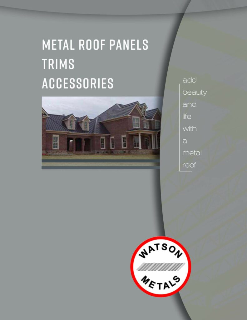 Cover of catalog for metal roof panels, trims and accessories