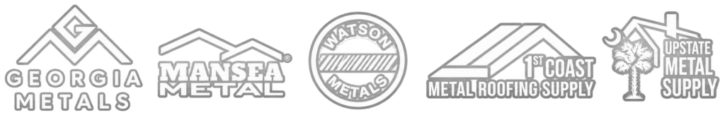 Five Metal Supply Logos, Precisely Aligned
