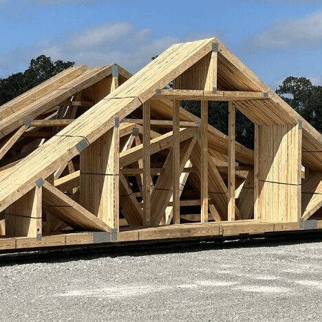 Truss copy Photo 2 Wood trusses ready for shipment